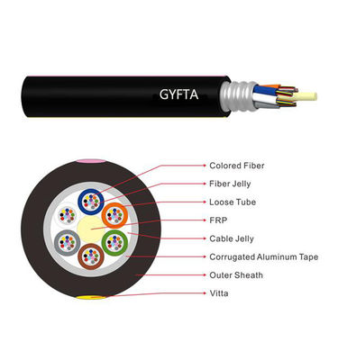 Optical Fibre GYFTA Underground G652 Single Mode Fiber Optic Cable 1550nm Unarmored